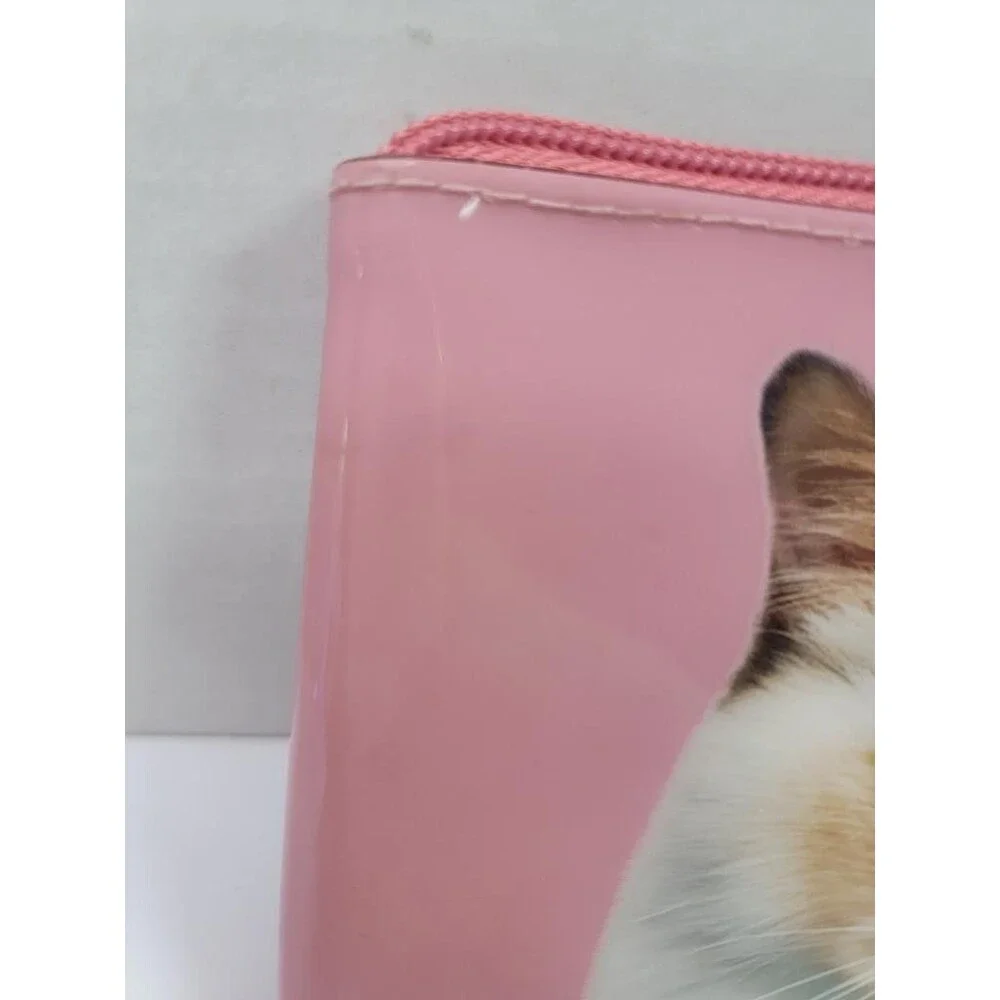 Catseye London Pink Siamese Cat Makeup Bag Zippered Cosmetic Pouch